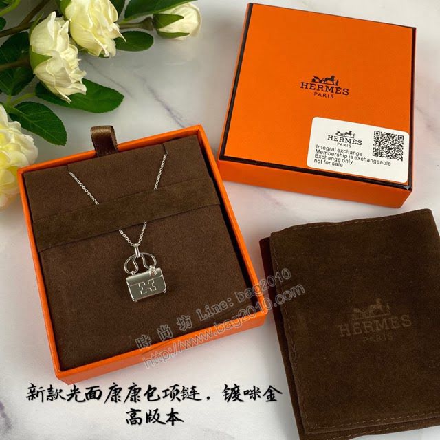 Hermes首飾品 新款925鍍咪金康康包包項鏈 Hermes原版康康項鏈  zgh1505